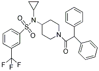 4-[CYCLOPROPYL[((3-TRIFLUOROMETHYL)PHENYL)SULPHONYL]AMINO]-1-(1-OXODIPHENYLETHYL)PIPERIDINE Struktur