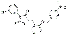 (5Z)-3-(3-CHLOROPHENYL)-5-{2-[(4-NITROBENZYL)OXY]BENZYLIDENE}-2-THIOXO-1,3-THIAZOLIDIN-4-ONE Struktur