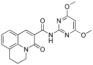 2,3-DIHYDRO-N-(4,6-DIMETHOXYPYRIMIDIN-2-YL)-5-OXO-(1H,5H)-BENZO[IJ]QUINOLIZINE-6-CARBOXAMIDE Struktur