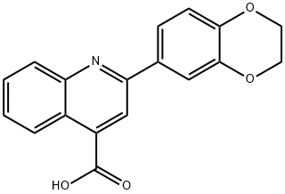 2-(2,3-DIHYDRO-BENZO[1,4]DIOXIN-6-YL)-QUINOLINE-4-CARBOXYLIC ACID Struktur