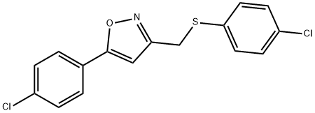 4-CHLOROPHENYL [5-(4-CHLOROPHENYL)-3-ISOXAZOLYL]METHYL SULFIDE Struktur