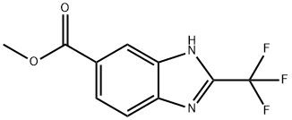 2-TRIFLUOROMETHYL-1H-BENZOIMIDAZOLE-5-CARBOXYLIC ACID METHYL ESTER Struktur