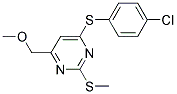 4-[(4-CHLOROPHENYL)SULFANYL]-6-(METHOXYMETHYL)-2-(METHYLSULFANYL)PYRIMIDINE Struktur