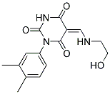 1-(3,4-DIMETHYLPHENYL)-5-([(2-HYDROXYETHYL)AMINO]METHYLENE)-2,4,6(1H,3H,5H)-PYRIMIDINETRIONE Struktur