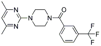 N-(4,6-DIMETHYLPYRIMIDIN-2-YL)-N'-[3-(TRIFLUOROMETHYL)BENZOYL]PIPERAZINE Struktur