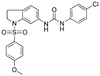 N-(4-CHLOROPHENYL)-N'-[2,3-DIHYDRO-1-[(4-METHOXYPHENYL)SULPHONYL]-(1H)-INDOL-6-YL]UREA Struktur