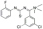 ((3,5-DICHLOROPHENYL)([[(2-FLUOROPHENYL)IMINO](SULFIDO)METHYL]IMINO)METHYL)(TRIMETHYL)AMMONIUM Struktur