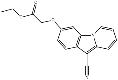 ETHYL 2-[(10-CYANOPYRIDO[1,2-A]INDOL-3-YL)OXY]ACETATE Struktur