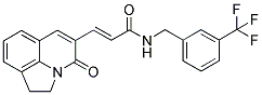 3-(1,2-DIHYDRO-4-OXO-PYRROLO[3,2,1-IJ]QUINOLIN-5-YL)-N-[3-(TRIFLUOROMETHYL)BENZYL]-(2E)-PROPENAMIDE Struktur