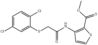 METHYL 3-((2-[(2,5-DICHLOROPHENYL)SULFANYL]ACETYL)AMINO)-2-THIOPHENECARBOXYLATE Struktur