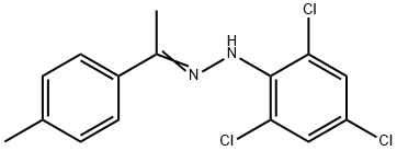 1-(4-METHYLPHENYL)-1-ETHANONE N-(2,4,6-TRICHLOROPHENYL)HYDRAZONE Struktur