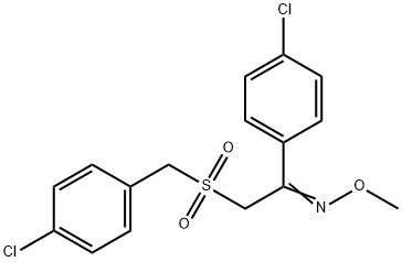 2-[(4-CHLOROBENZYL)SULFONYL]-1-(4-CHLOROPHENYL)-1-ETHANONE O-METHYLOXIME Struktur