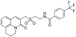 N-[2-[(2,3-DIHYDRO-5-OXO-(1H,5H)-BENZO[IJ]QUINOLIZIN-6-YL)METHYLSULPHONYL]ETHYL]-4-(TRIFLUOROMETHYL)BENZAMIDE Struktur