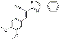 3-(3,4-DIMETHOXYPHENYL)-2-(4-PHENYL-1,3-THIAZOL-2-YL)ACRYLONITRILE Struktur