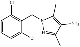 1-(2,6-DICHLORO-BENZYL)-3,5-DIMETHYL-1H-PYRAZOL-4-YLAMINE Struktur