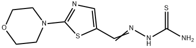 2-[(E)-(2-MORPHOLINO-1,3-THIAZOL-5-YL)METHYLIDENE]-1-HYDRAZINECARBOTHIOAMIDE Struktur