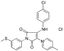 1-(4-(4-CHLOROANILINO)-1-[3-(METHYLTHIO)PHENYL]-2,5-DIOXO-2,5-DIHYDRO-1H-PYRROL-3-YL)-4-METHYLPYRIDINIUM CHLORIDE Struktur