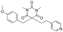 5-(4-METHOXYBENZYL)-1,3-DIMETHYL-5-(2-(PYRIDIN-4-YL)ETHYL)PYRIMIDINE-2,4,6(1H,3H,5H)-TRIONE Struktur