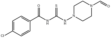 1-(4-CHLOROBENZOYL)-3-(4-FORMYLPIPERAZINYL)THIOUREA Struktur