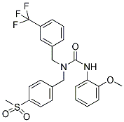 N-(2-METHOXYPHENYL)-N'-[4-(METHYLSULPHONYL)BENZYL]-N'-[3-(TRIFLUOROMETHYL)BENZYL]UREA Struktur