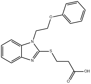 3-([1-(2-PHENOXYETHYL)-1H-BENZIMIDAZOL-2-YL]THIO)PROPANOIC ACID Struktur