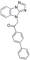 1-(1,1'-BIPHENYL-4-YL)-2-(4H-[1,2,4]TRIAZOLO[1,5-A]BENZIMIDAZOL-4-YL)ETHANONE Struktur