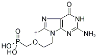 9-(2-PHOSPHONYLMETHOXYETHYL)-GUANINE, [GUANINE-8-3H]- Struktur