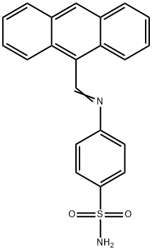 4-([(1E)-9-ANTHRYLMETHYLENE]AMINO)BENZENESULFONAMIDE Struktur