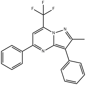 2-METHYL-3,5-DIPHENYL-7-(TRIFLUOROMETHYL)PYRAZOLO[1,5-A]PYRIMIDINE Struktur