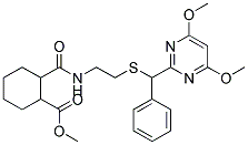 2-[2-[A-(4,6-DIMETHOXYPYRIMIDIN-2-YL)BENZYLTHIO]ETHYLAMINOCARBONYL]CYCLOHEXANECARBOXYLIC ACID METHYL ESTER Struktur