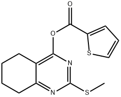 2-(METHYLSULFANYL)-5,6,7,8-TETRAHYDRO-4-QUINAZOLINYL 2-THIOPHENECARBOXYLATE Struktur