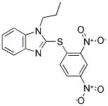 2-[(2,4-DINITROPHENYL)THIO]-1-PROPYL-1H-BENZIMIDAZOLE Struktur