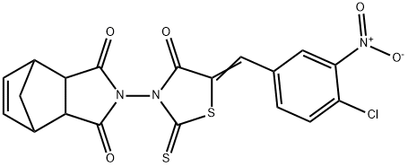 4-(5-[(4-CHLORO-3-NITROPHENYL)METHYLENE]-4-OXO-2-THIOXO-1,3-THIAZOLAN-3-YL)-4-AZATRICYCLO[5.2.1.0(2,6)]DEC-8-ENE-3,5-DIONE Struktur