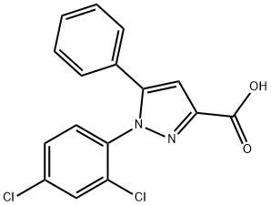 1-(2,4-DICHLOROPHENYL)-5-PHENYL-1H-PYRAZOLE-3-CARBOXYLIC ACID Struktur