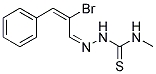 2-(2-BROMO-3-PHENYLPROP-2-ENYLIDENE)-N-METHYLHYDRAZINE-1-CARBOTHIOAMIDE Struktur