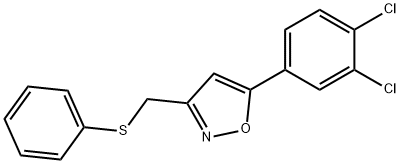 5-(3,4-DICHLOROPHENYL)-3-[(PHENYLSULFANYL)METHYL]ISOXAZOLE Struktur