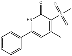 4-METHYL-3-(METHYLSULFONYL)-6-PHENYL-2-PYRIDINOL Struktur