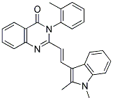 (E)-2-(2-(1,2-DIMETHYL-1H-INDOL-3-YL)VINYL)-3-O-TOLYLQUINAZOLIN-4(3H)-ONE Struktur