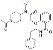 2-[2-((1-ACETYLPIPERIDIN-4-YL)CYCLOPROPYLAMINO)-2-OXOETHOXY]-N-(2-PHENYLETHYL)BENZAMIDE Struktur