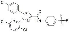 5-(4-CHLOROPHENYL)-1-(2,5-DICHLOROPHENYL)-N-[4-(TRIFLUOROMETHYL)PHENYL]-1H-PYRAZOLE-3-CARBOXAMIDE Struktur