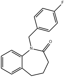 1-(4-FLUOROBENZYL)-1,3,4,5-TETRAHYDRO-2H-1-BENZAZEPIN-2-ONE Struktur