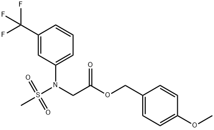 4-METHOXYBENZYL 2-[(METHYLSULFONYL)-3-(TRIFLUOROMETHYL)ANILINO]ACETATE Struktur