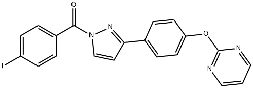 (4-IODOPHENYL)(3-[4-(2-PYRIMIDINYLOXY)PHENYL]-1H-PYRAZOL-1-YL)METHANONE Struktur