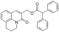 DIPHENYLACETIC ACID, (2,3-DIHYDRO-5-OXO-(1H,5H)-BENZO[IJ]QUINOLIZIN-6-YL)METHYL ESTER Struktur