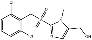 (2-[(2,6-DICHLOROBENZYL)SULFONYL]-1-METHYL-1H-IMIDAZOL-5-YL)METHANOL Struktur