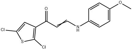 (E)-1-(2,5-DICHLORO-3-THIENYL)-3-(4-METHOXYANILINO)-2-PROPEN-1-ONE Struktur