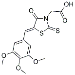 [4-OXO-2-THIOXO-5-(3,4,5-TRIMETHOXY-BENZYLIDENE)-THIAZOLIDIN-3-YL]-ACETIC ACID Struktur