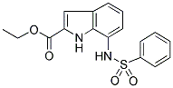 7-[(PHENYLSULPHONYL)AMINO]INDOLE-2-CARBOXYLIC ACID, ETHYL ESTER Struktur