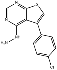 5-(4-CHLOROPHENYL)-4-HYDRAZINOTHIENO[2,3-D]PYRIMIDINE Struktur