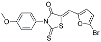 (5Z)-5-[(5-BROMO-2-FURYL)METHYLENE]-3-(4-METHOXYPHENYL)-2-THIOXO-1,3-THIAZOLIDIN-4-ONE Struktur